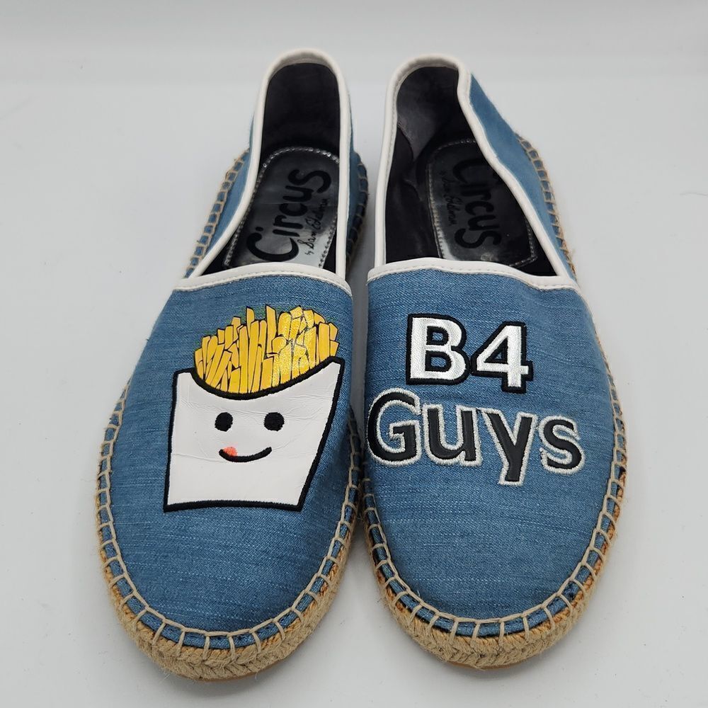 Circus by Sam Edelman's Leni Fries B4 Guys Denium Espadrille flats 8.5
